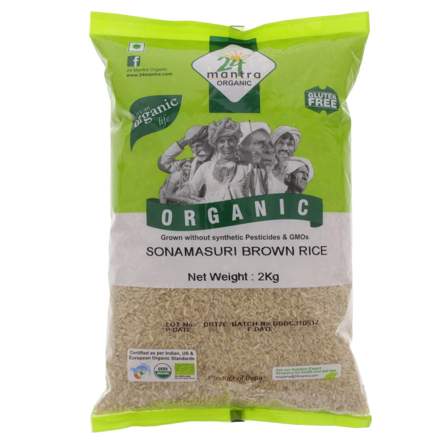 24 Mantra Sonamasuri Brown Rice 2 kg