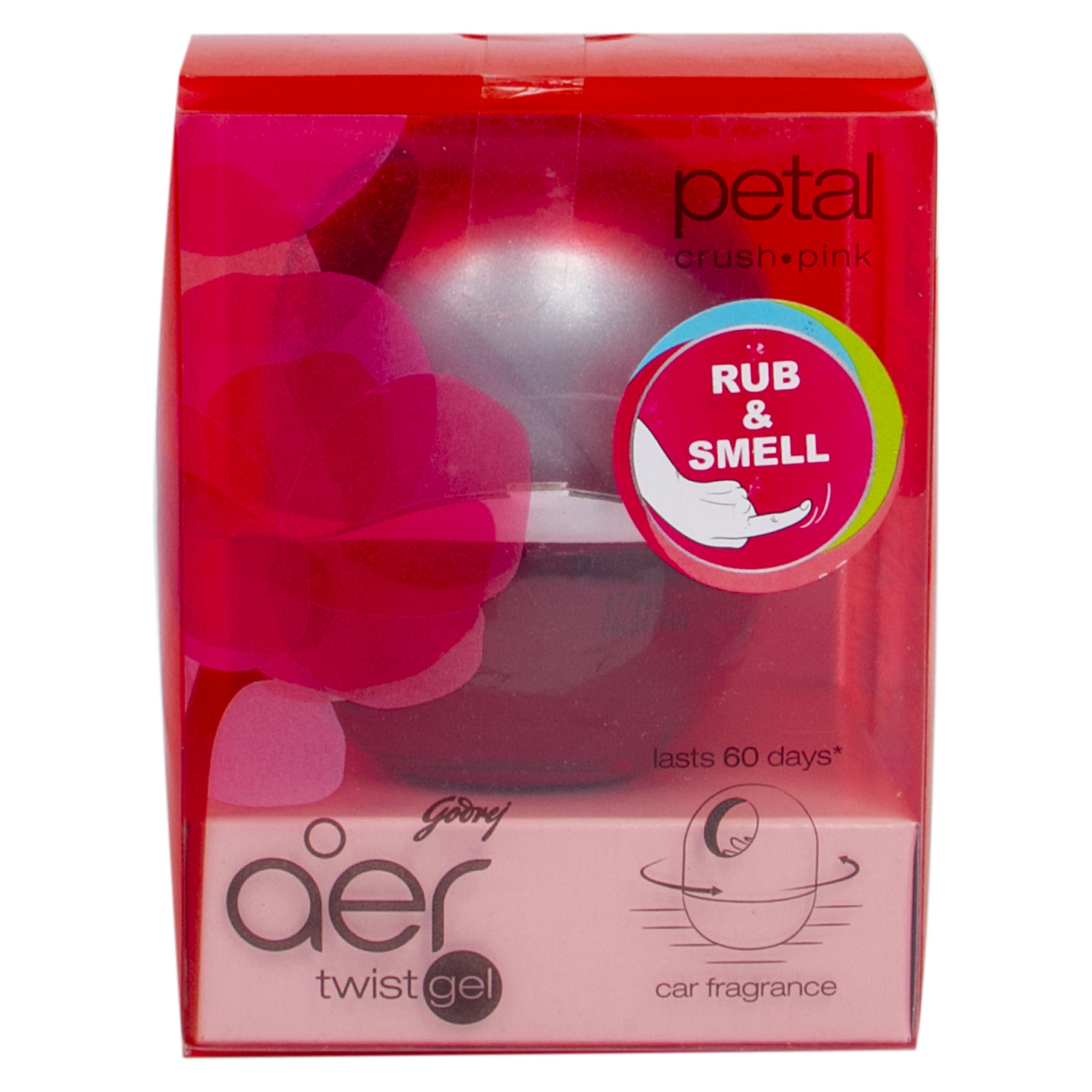 Aer Twist Gel Car Fragrance Petal Crush Pink 45 g