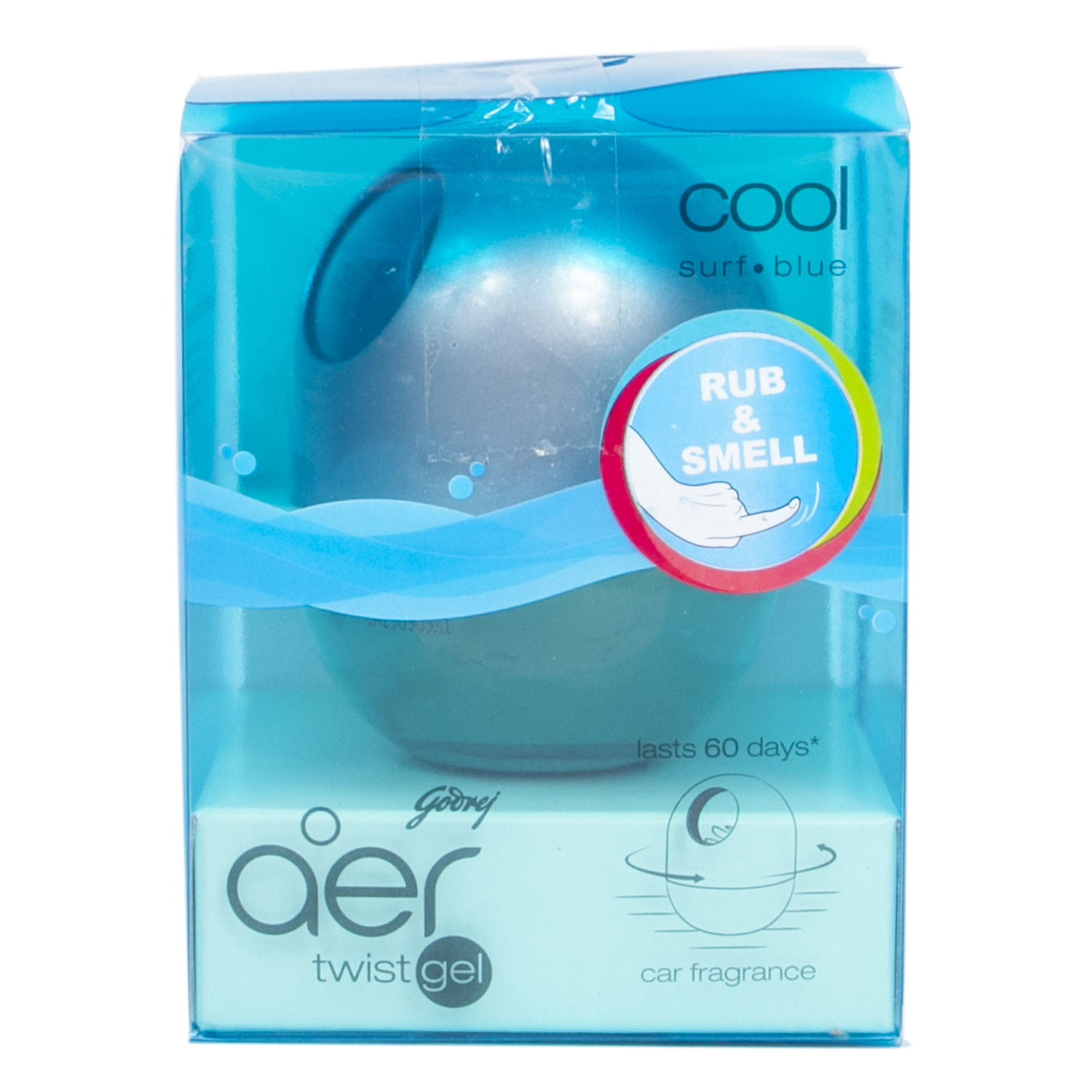 Aer Twist Gel Car Fragrance Cool Surf Blue 45 g