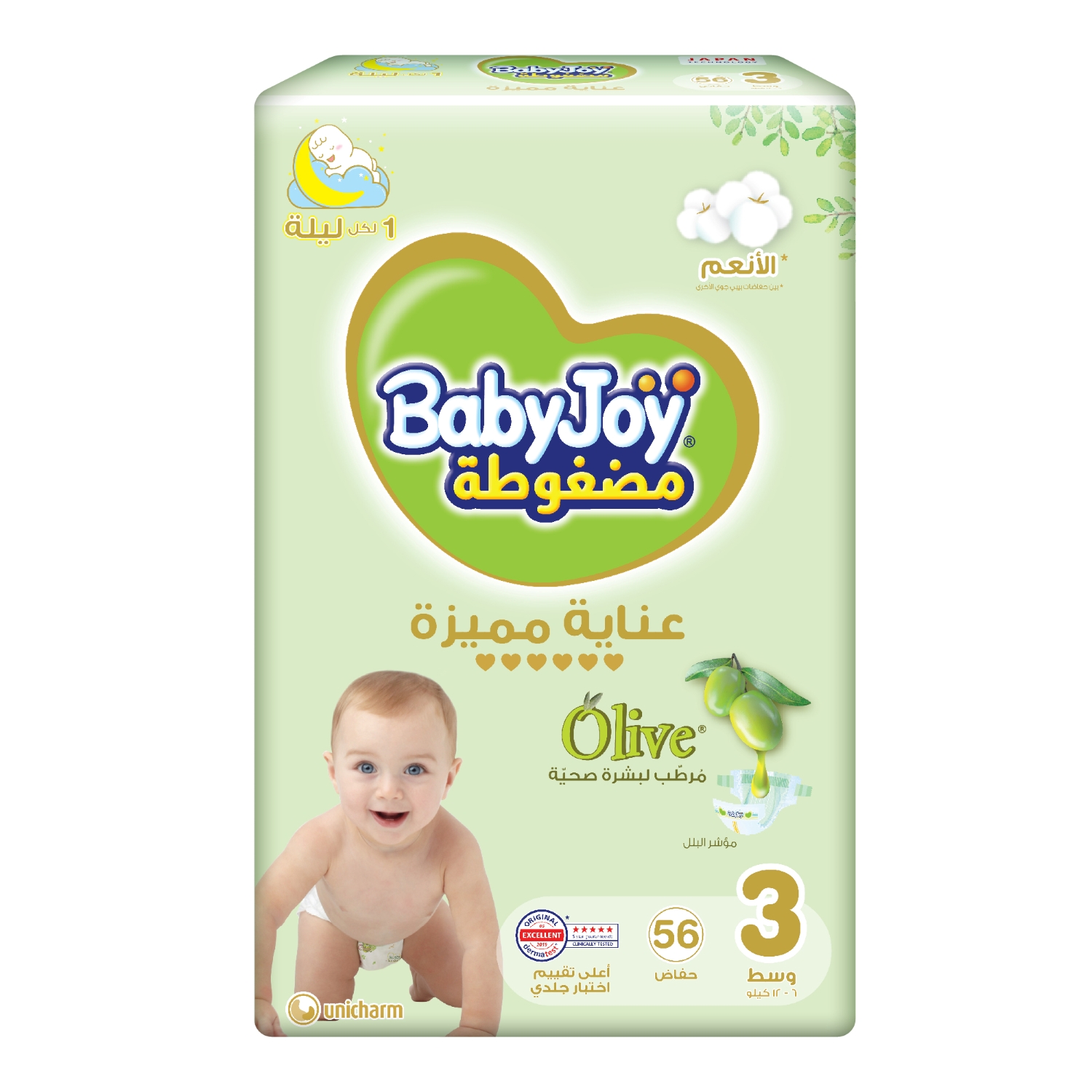 Baby Joy Diaper Healthy Skin Size 3 6-12 kg 56 pcs