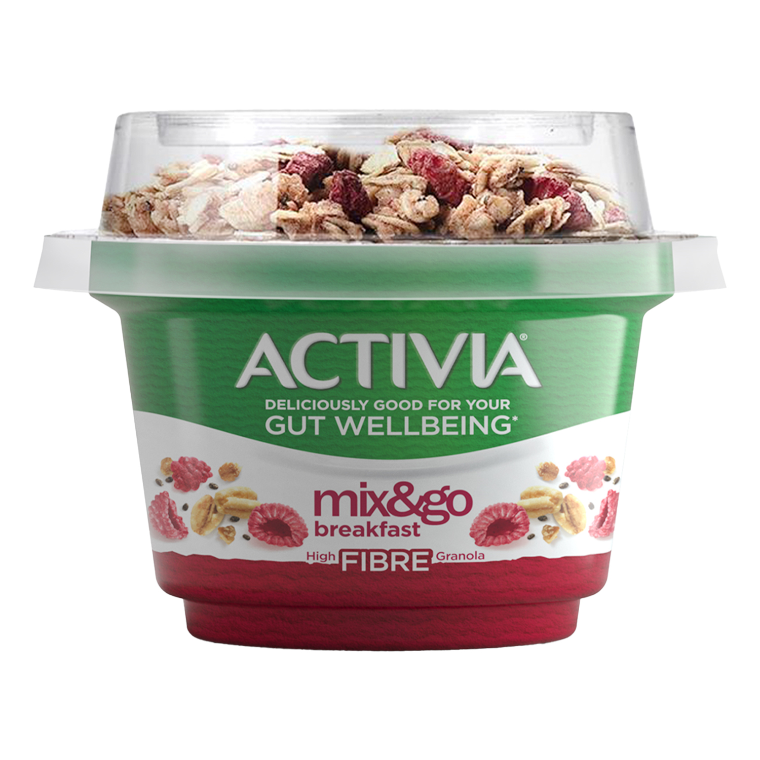 Activia Mix & Go Breakfast Raspberry Chia Granola Yogurt 150 g