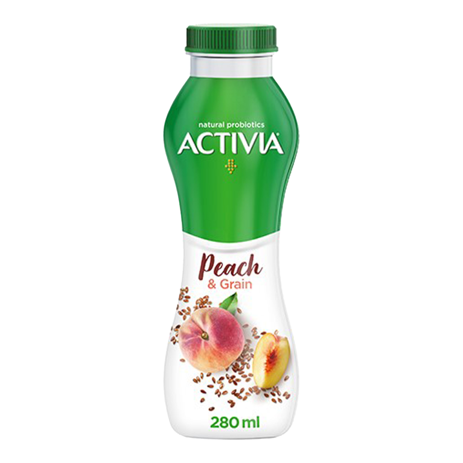 Activia Yoghurt Go Drinkable Peach & Grains 280 ml