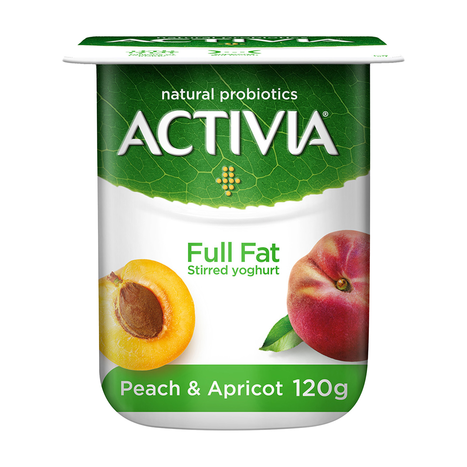 Activia Stirred Yoghurt Full Fat Peach & Apricot 120 g