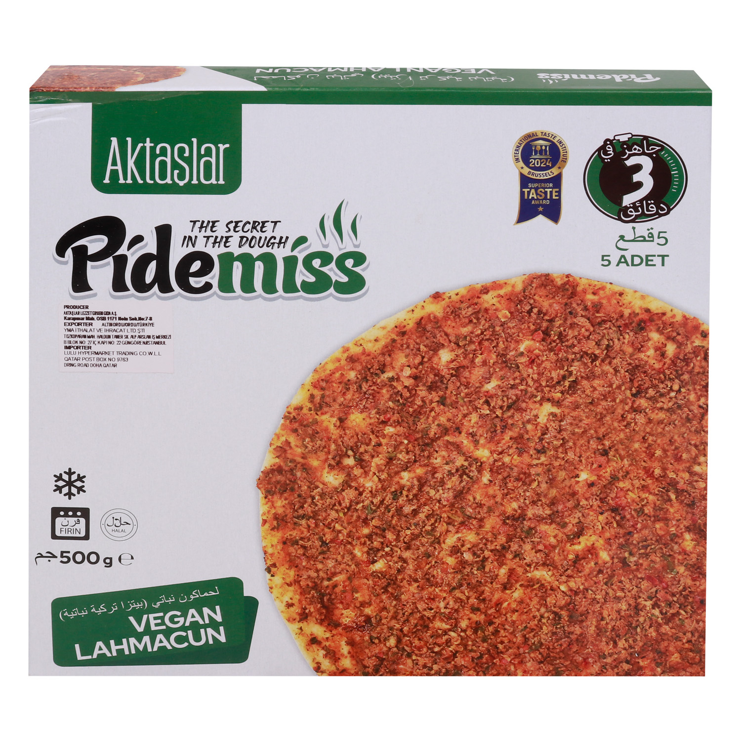 Aktaslar Pidemiss Vegan Lahmacun 500 g