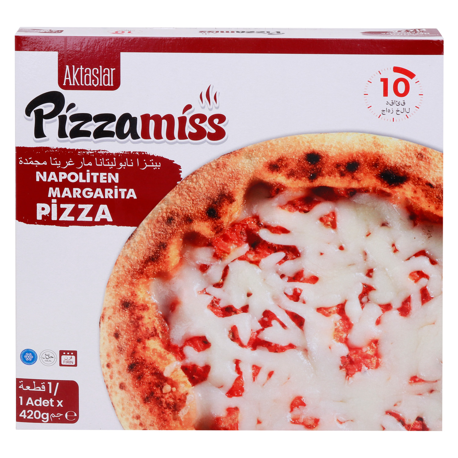 Aktaslar Pizzamiss Napoliten Margherita Pizza 420 g