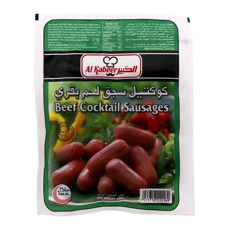 Al Kabeer Beef Cocktail Sausage 400g