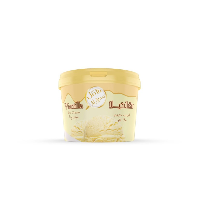 Al Amal Family Vanilla Ice Cream, 500ml