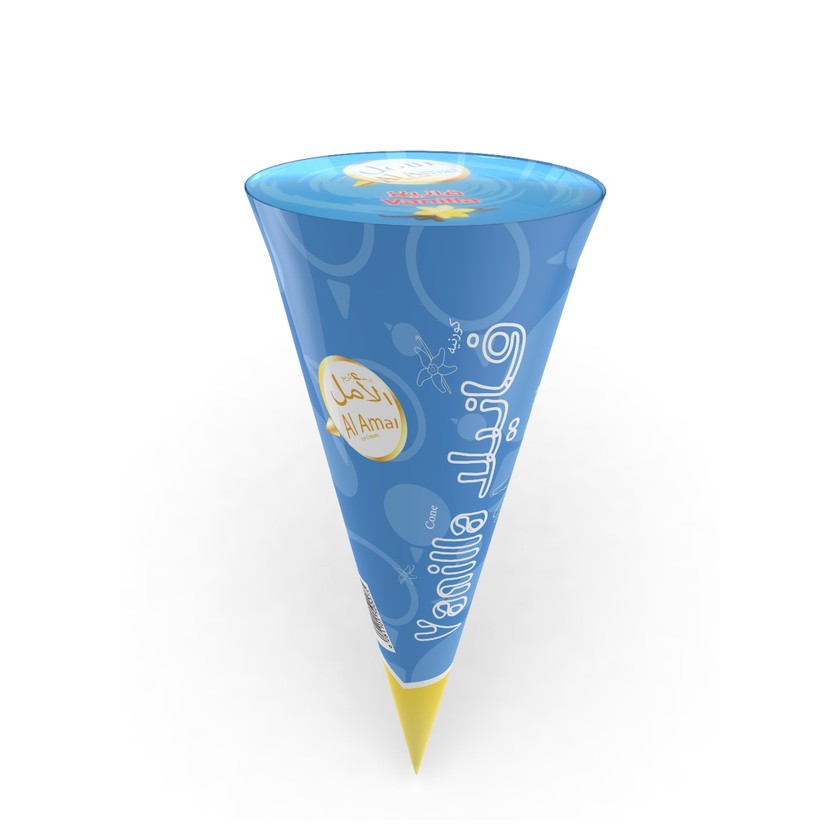Al Amal Vanilla Ice Cream Cone, 120ml