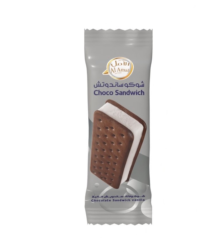 Al Amal Vanilla Sandwich Ice Cream, 100ml