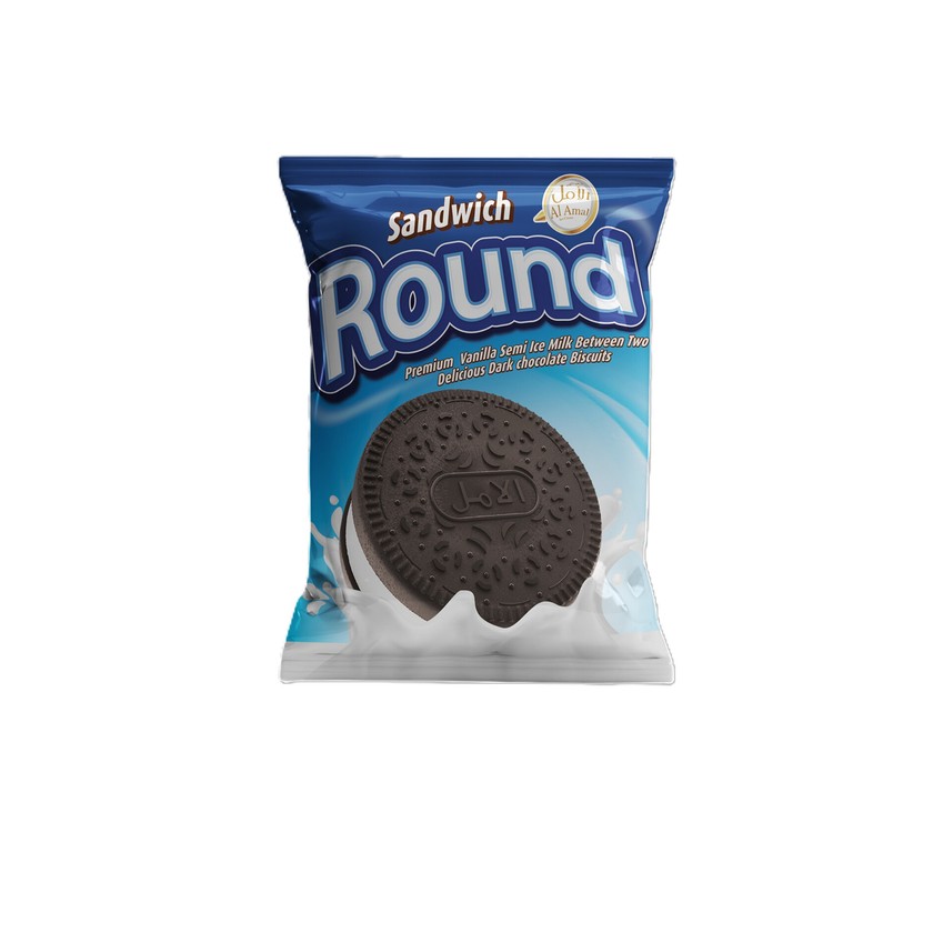 Al Amal Round Sandwich Ice Cream, 80ml