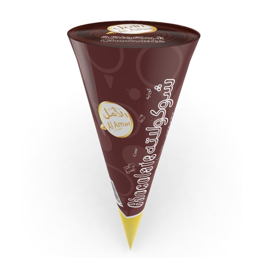 Al Amal Chocolate Ice Cream Cone, 120ml