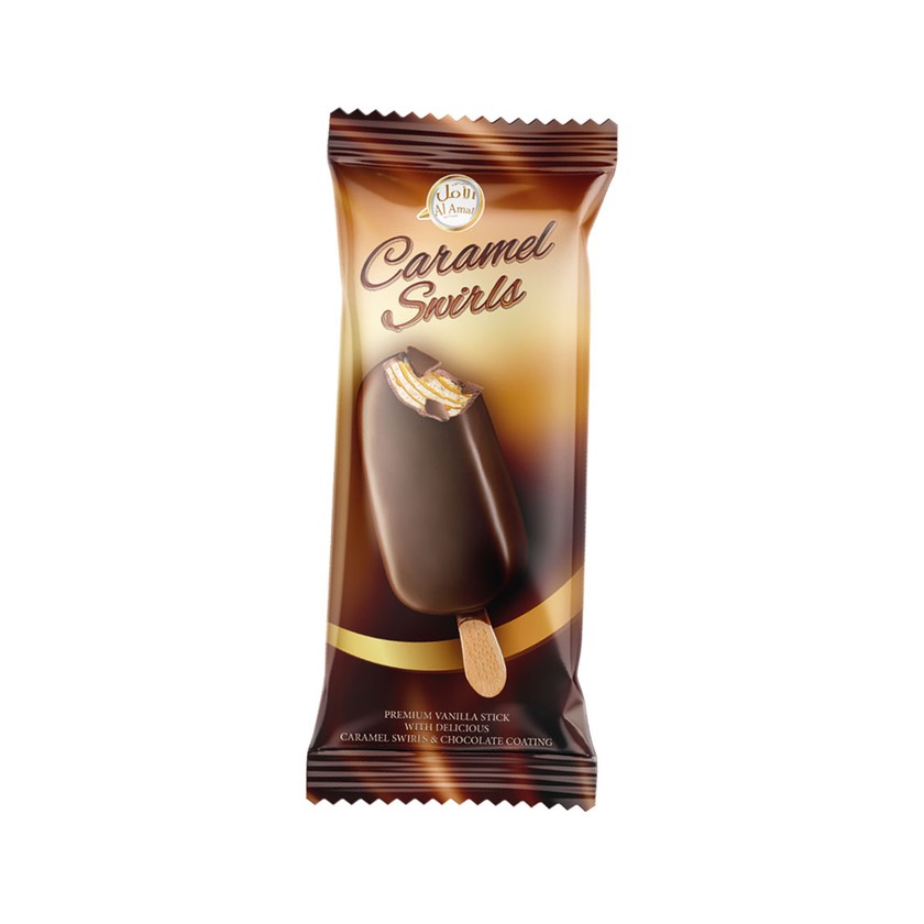 Al Amal Choco Bar Swirls Sticks Ice Cream, 100ml