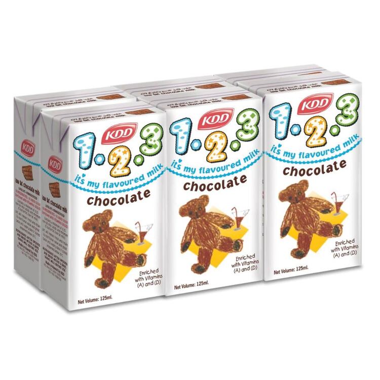 123 Chocolate Milk 6x125ml